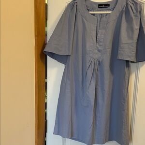Pomander Place Light Gray Pleated Dress